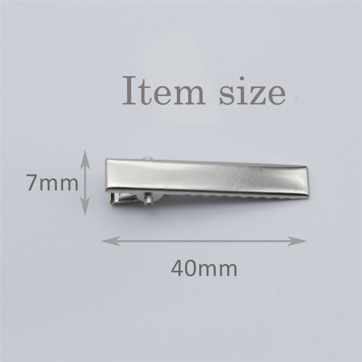 35 Single Prong etal Alligator Hair Clip with Teeth