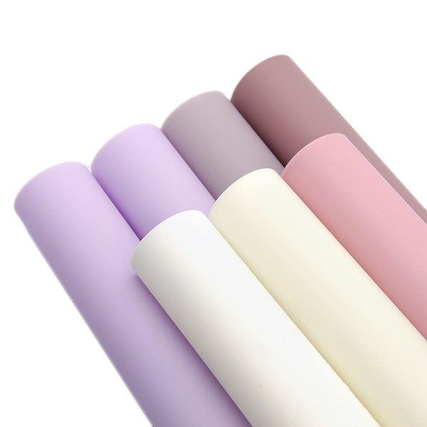 50*135cm Solid Color Jelly Smooth PVC Faux Leather Fabric Roll DIY Making Gift Bag Bows Decor Vinyl Fabric Synthetic Faux Leather Roll