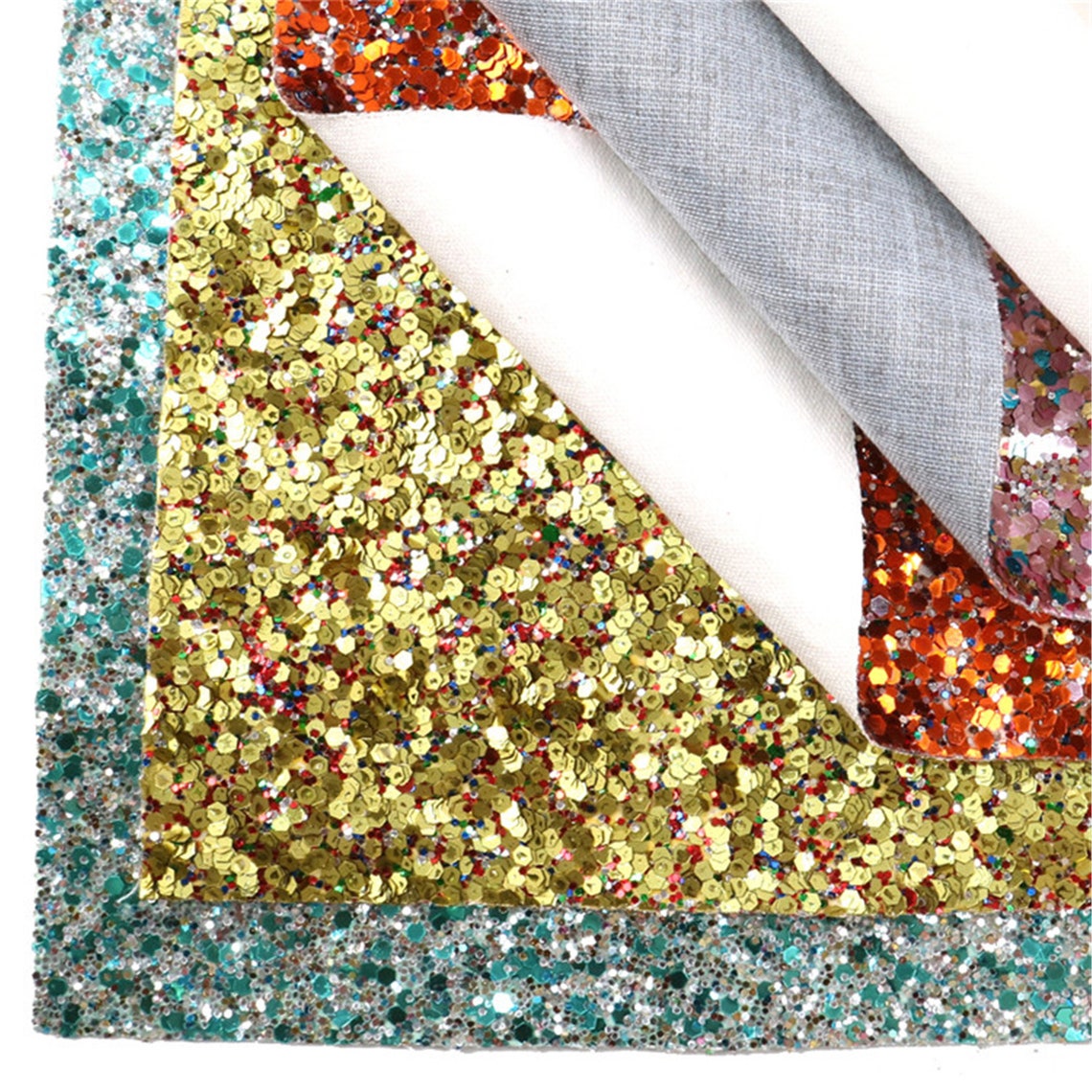 Big Sequin Chunky Glitter Sheets 6 Pcs/set glitter Fabric Etsy