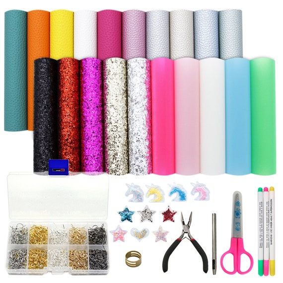 Chunky Glitter /& Leatherettes for Bows /& Crafts 8 x A5 Sheets Themed Packs