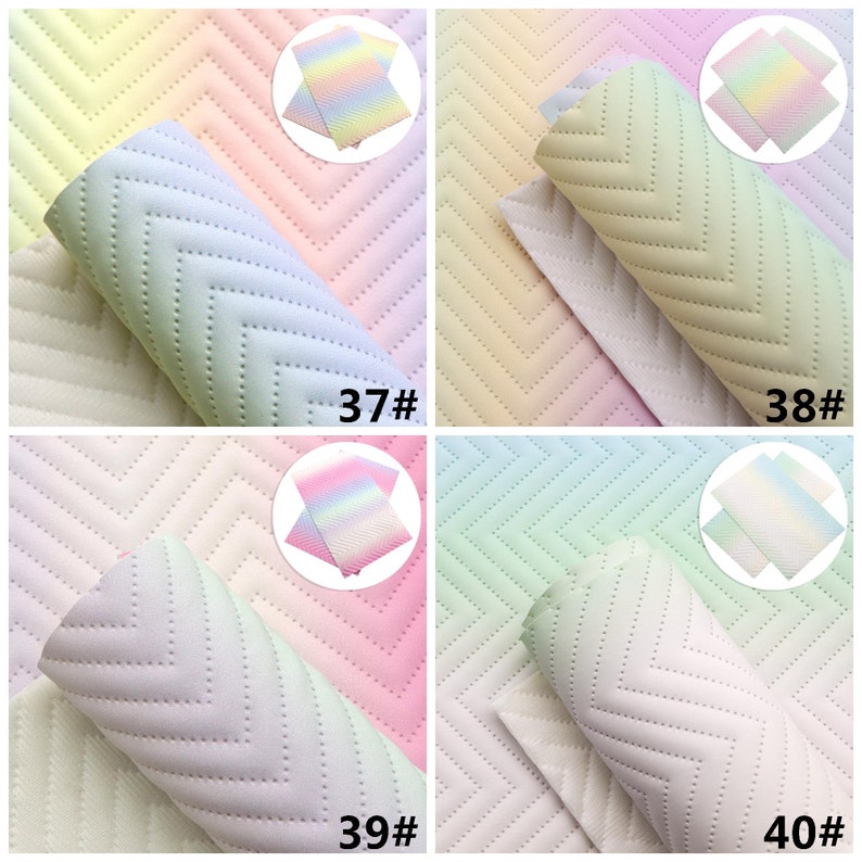 Cloudy Tie Dye Faux Leather Sheets,Synthetic Vinyl Sheets,DIY Bows Craft,Litchi Grain Pearl Vegan Leather Fabric image 6