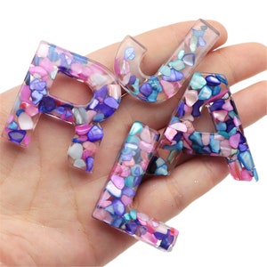 Clear Alphabet Epoxy Resins With Stones,Resins Art