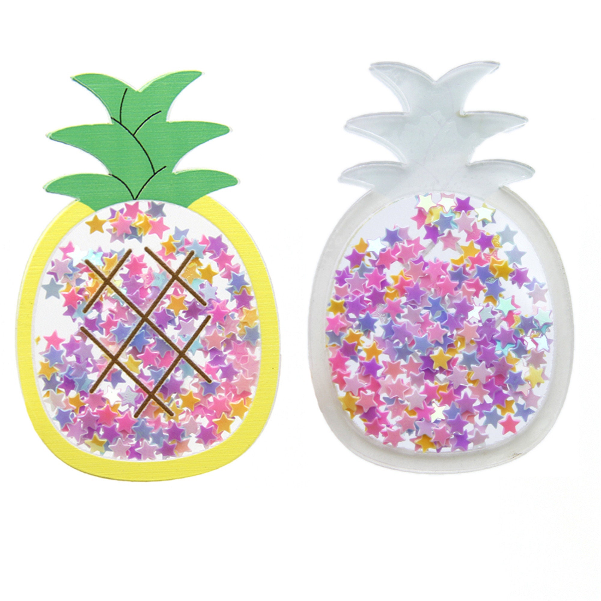 Unicorn Pineapple Acrylic Flatback 5pcsColorful Sequin Etsy