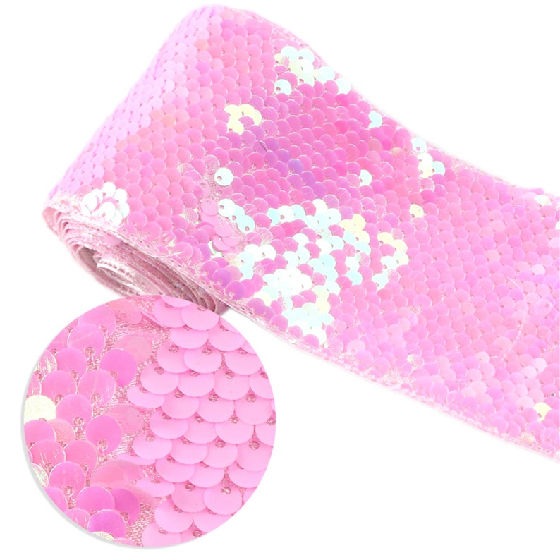 Bling Bling Reversible Sequin Ribbon 2yards75mm wide Ribbon Etsy