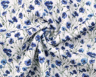 Spring Floral Print Liverpool Bullet Textured Stretch Knit Fabric,Baby Headwrap Fabric,CHOOSE SIZE