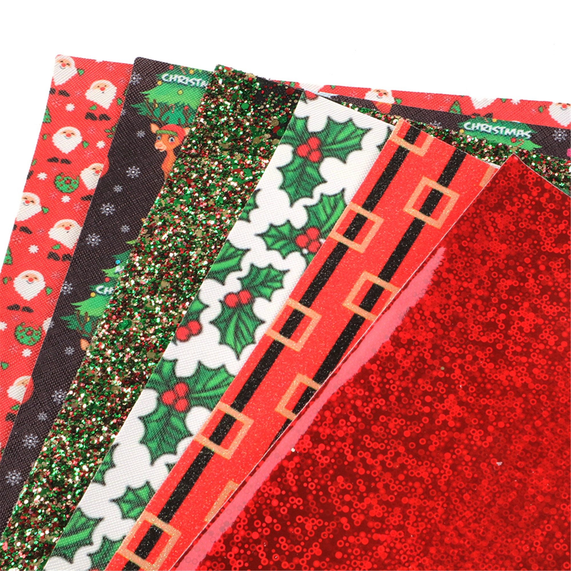 Christmas Faux Leather Sheets Bundle 6 Pcs/setfaux Leather - Etsy