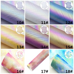 Cloudy Tie Dye Faux Leather Sheets,Synthetic Vinyl Sheets,DIY Bows Craft,Litchi Grain Pearl Vegan Leather Fabric image 3