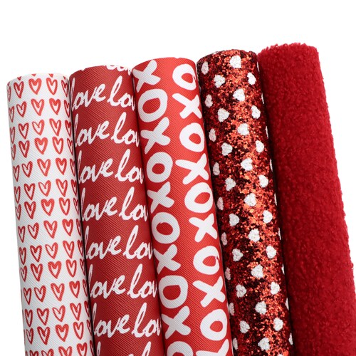 7pcs/set Blue Faux Leather Bundlesolid Faux Leather Etsy