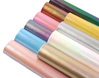 Iridescent Pearl Faux Leather Sheet, PVC Vinyl Sheet,Imitation Synthetic Leather Earrings Bows Material