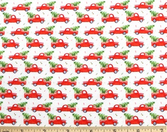 Christmas Truck Print Holiday Fabric,Fabric For Sewing,100/% Cotton Fabric By 12 Yard,19 x 57 inch
