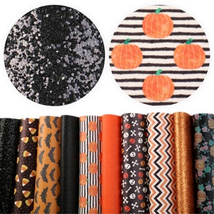 Faux Leather Sheets Bundle 10pcs/set,holiday Print Leather Fabric,hair ...