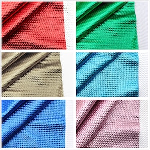 Plain Color Metallic Bullet Liverpool Textured Fabric Spandex Knitted Fabric,DIY Craft Headwear,Gold Foil Metallic Fabric By Half Yard