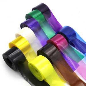 1-1/2&quot; 5yards Jelly Material Ribbon,Clear Transparent PVC Ribbon By The Yard,DIY Pool Bows,Craft Supplies