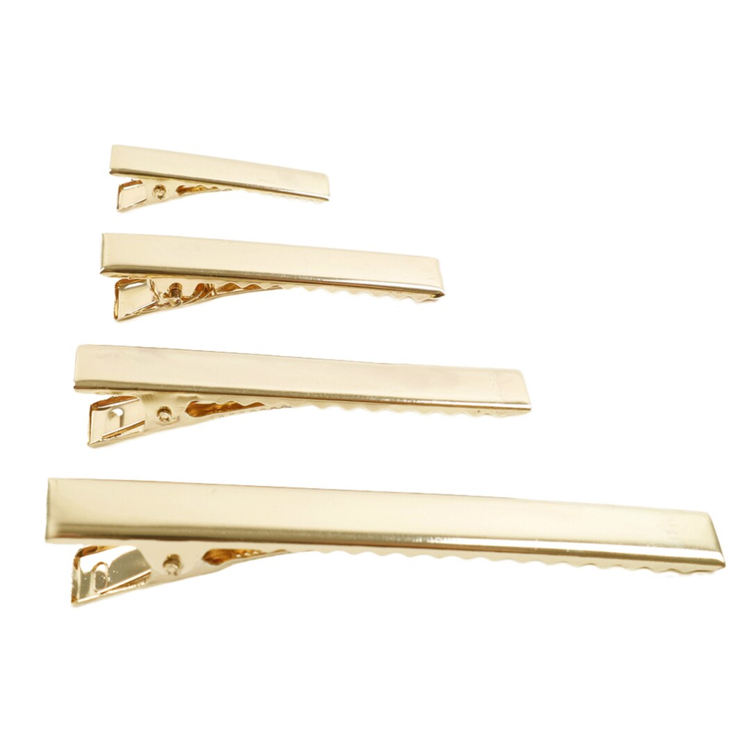Gold Metal Hair Clip,alligator Clips,mix Size Hair Clip,single Prong