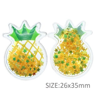 Inflatable Vinyl Shaker,Clear Pvc Vinyl Fruit,Star Sequin Confetti,Kids Girls Hair Decoration Accessories,Bow Center Decoration Pineapple