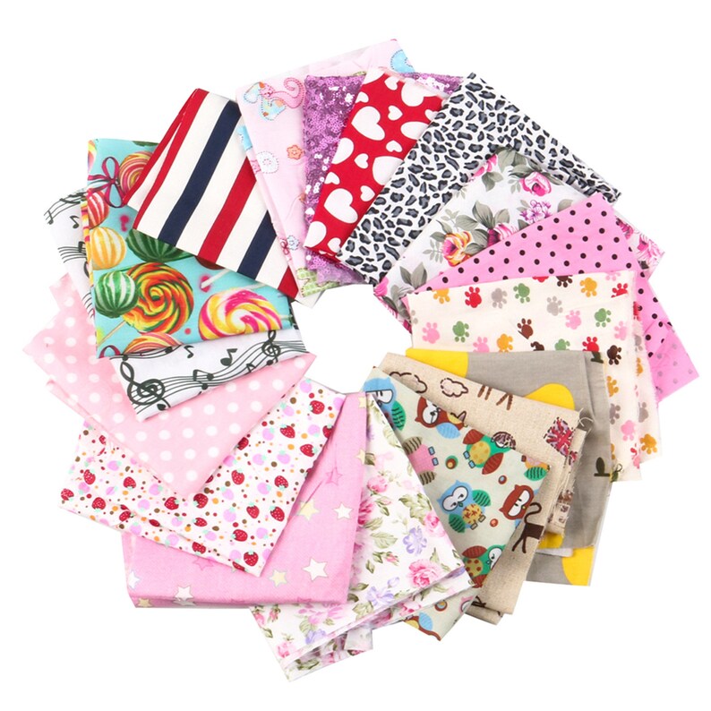 Random Design Cotton Fabric Scraps Pack 20pcs/setpolyester Etsy