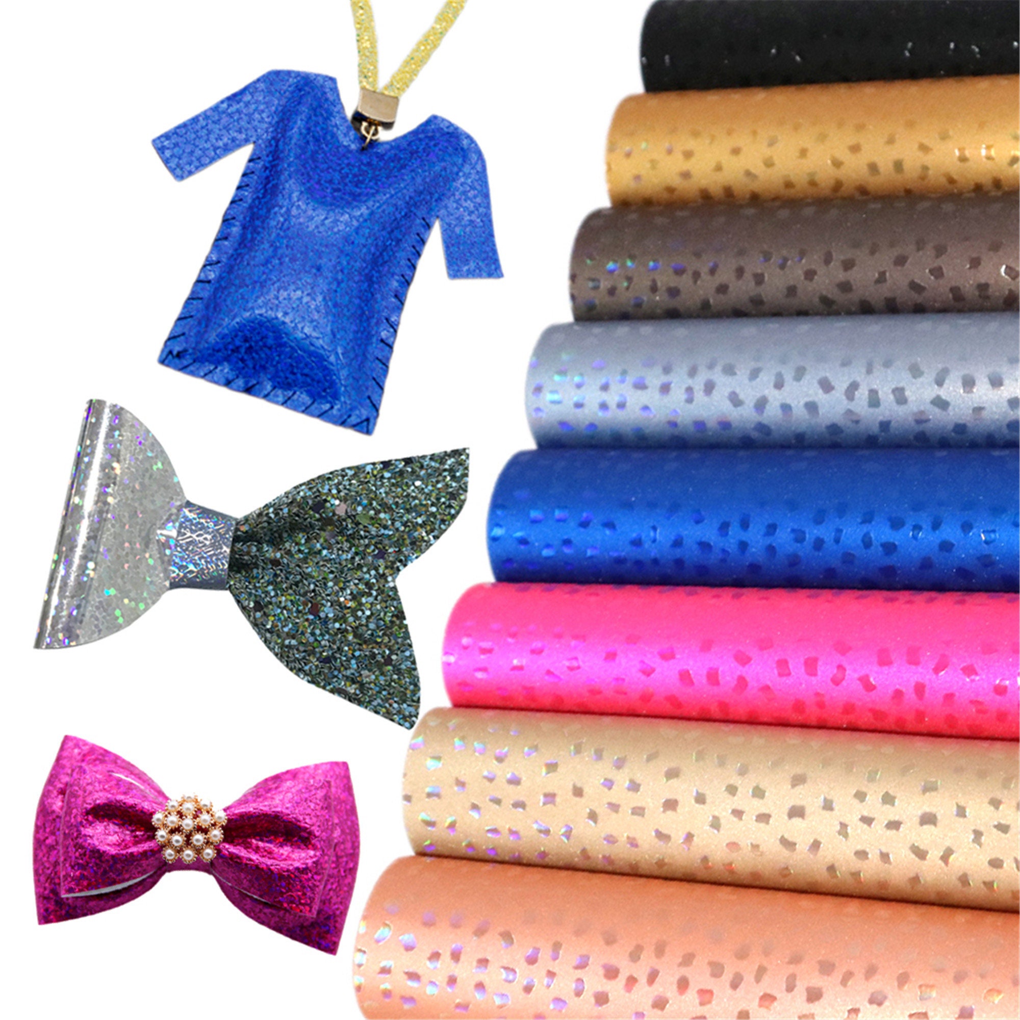 Faux Leather Sheets for Earring 8pcs/setholographic Plaid Etsy