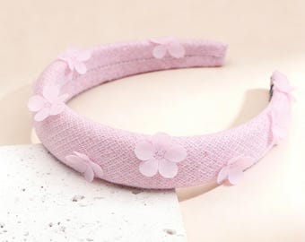 1Pc Pink Hair Accessory Headband with 3D Flower Decoration, Casual Hair Accessory for Normal Hair Style