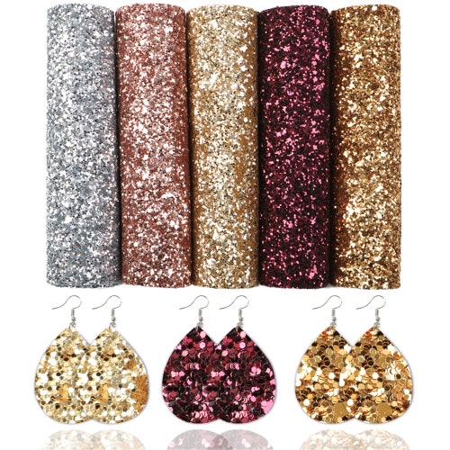 Glitter Fabric for Hair Bows A4 Sheet Faux Leather Fabric Etsy