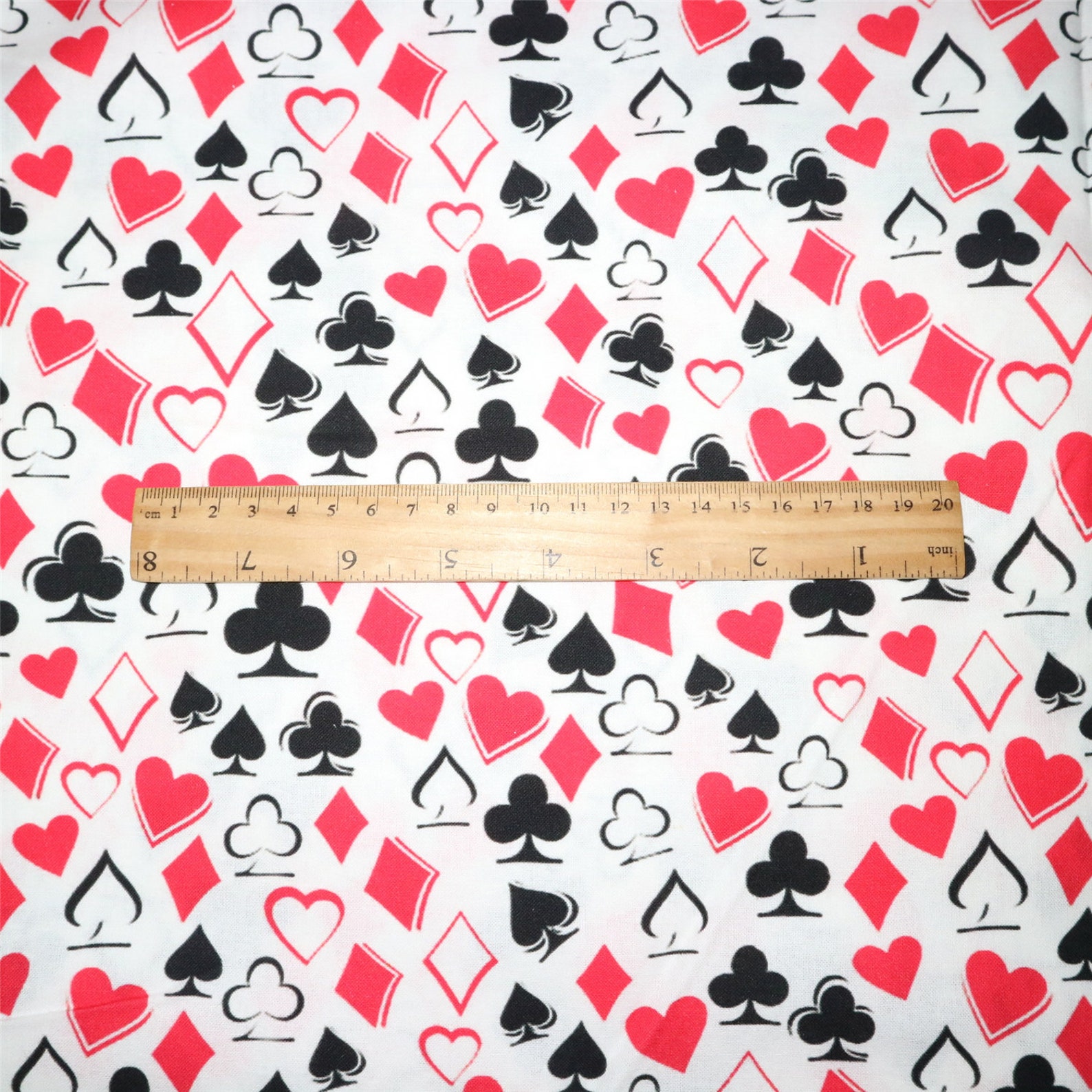Poker FabricCotton Fabric By 1/2 YardFabric For Shirt Etsy