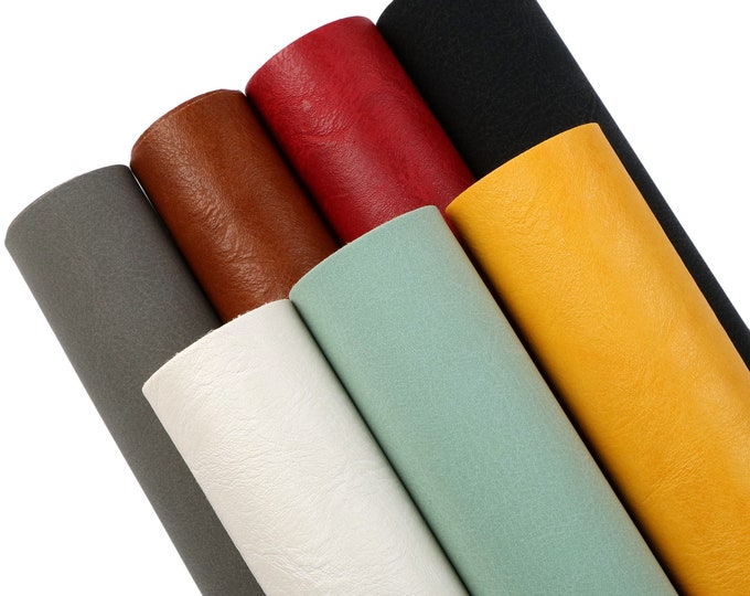 Faux Leather Sheet 5pcs/setplain Color Synthetic Leather Etsy
