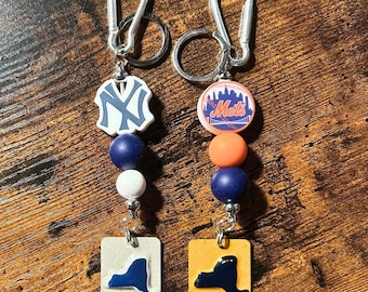 NY Yankees or NY Mets Keychains