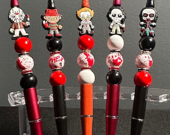 Horror Character Beaded Pens: Halloween Fan Gift