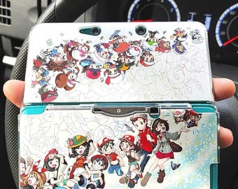 DIY 3ds nds case full model series, 3ds 2ds nds replacement shells, cartoon anime handmade protective case for the new gifts