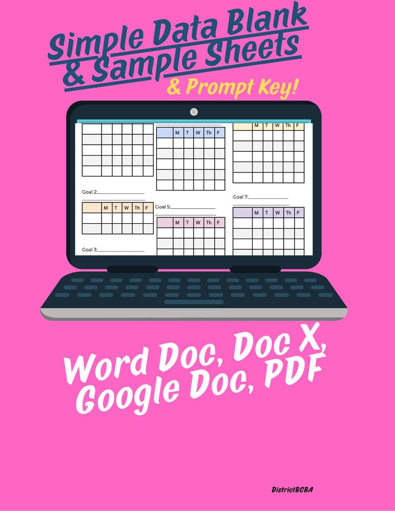 Simple Data Form Layout Simple Data Form for IEP Goals - Etsy