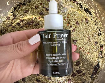Longer hair Hair Growth Serum oil Rosemary, Jojoba, Castor Oil & Biotin stop shedding, thin hair loss
