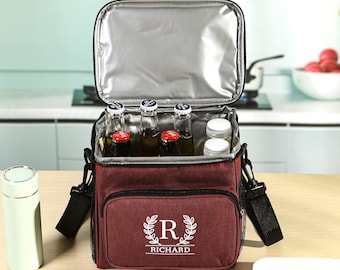 Custom Name Cooler Bag,Insulated Picnic Lunch Bag,Outdoor waterproof Cooler Bag,Monogrammed Lunch Bag,Groomsmen Gift Bag