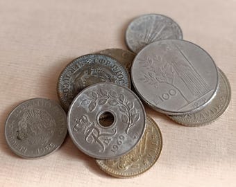 Lot de pièces du monde vintage | Pièces de la vieille Europe | Monnaie de collection d'Autriche, du Danemark, de Roumanie et de Yougoslavie | Cadeau de collection de pièces de monnaie