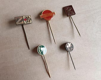 Épinglettes vintage de l'ère socialiste tchécoslovaque | Épinglettes en émail de collection | Badges rétro du bloc de l'Est | Épingles industrielles et organisationnelles