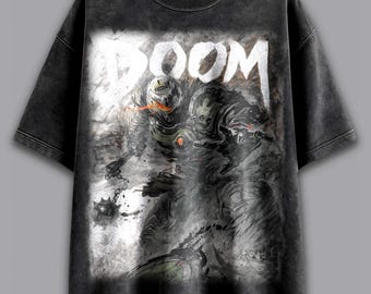 Vintage OG DOOM Acid Wash Hoodie, Doom The Dark Shirt, Retro Game Graphic Sweatshirt, Video Game T Shirt.