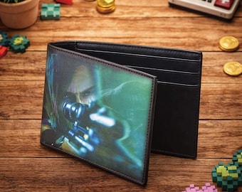 バイオハザード9 レクイエム アートウォレット、レオン・S・ケネディ ウォレット、ゲーミングレザーウォレット、ホラーゲームファンへのギフト、バイオハザード レクイエム アクセサリー。