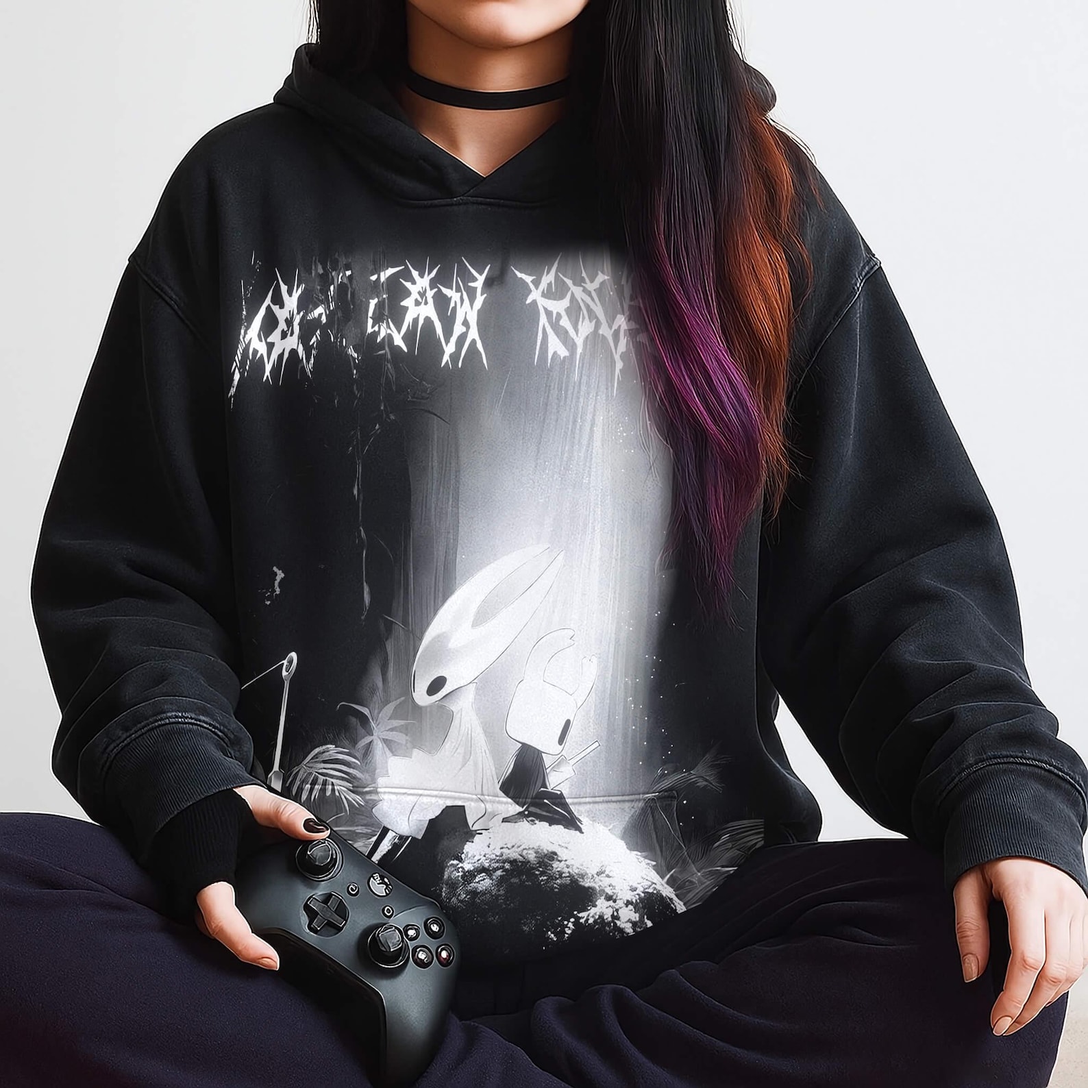 Bleached Art Hollow Knight Washed T-Shirt, Metroidvania Hoodie, Video Game Sweatshirt, Unisex T-shirt, Oversized Streetwear, Gamer Gift.