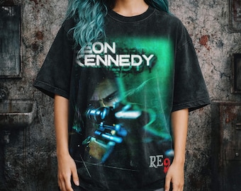 レオン・ケネディTシャツ、バイオハザード9 Tシャツ、バイオハザード レクイエムTシャツ、ホラーゲームグラフィックTシャツ、ユニセックスパーカー、ゲーマーギフト。