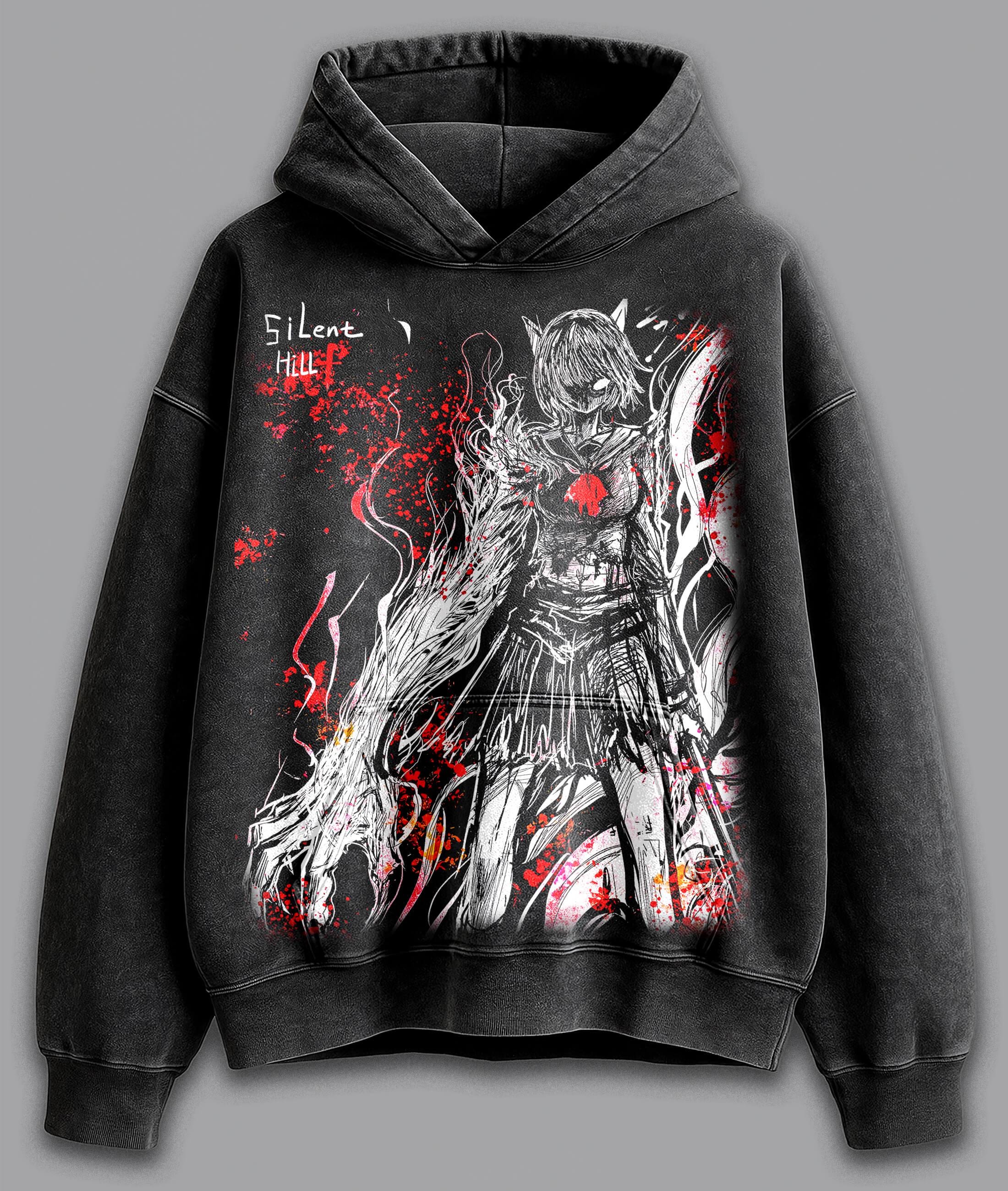 Vintage Silent Hill F Washed Hoodie, Hinako Shimizu Graphic T