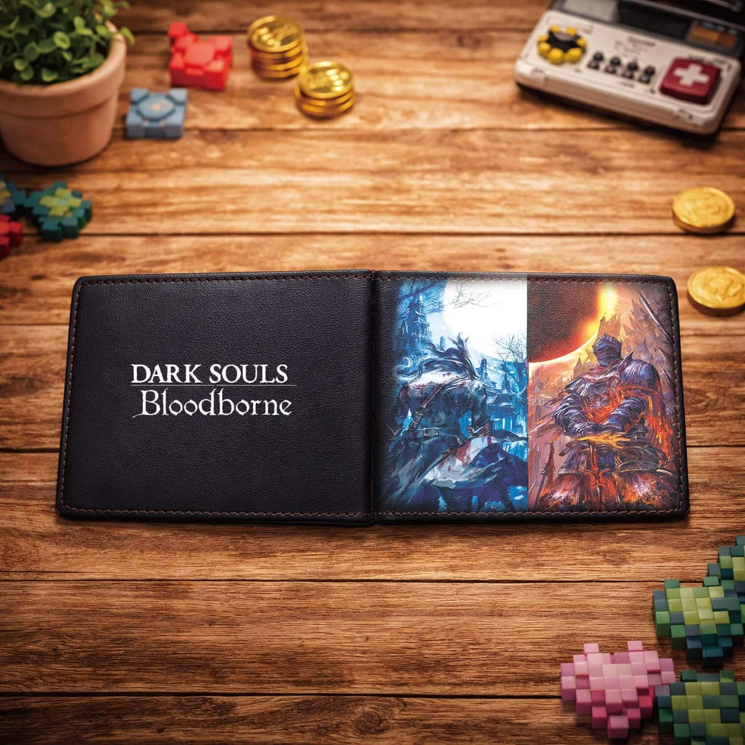 Knight Wallet Bloodborne Dark Souls Wallet Gothic Hunter Knight Wallet Leather Bifold ...