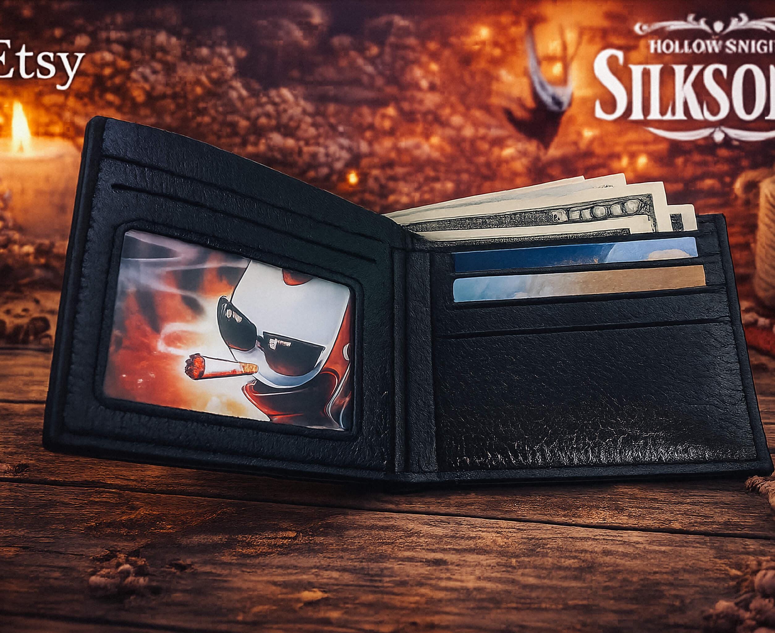 Knight Wallet Custom Hollow Knight Silksong Wallet, Slim Leather Wallet for Gamers ...