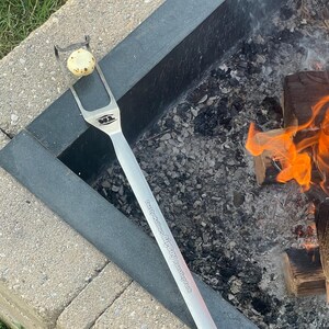 Toasty-Mallows BigBoy Roasting Fork – 30” Stainless Steel for Gourmet S’mores & Savory Campfire Creations