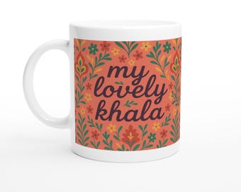 Prezent dla cioci, Desi Mug, Południowoazjatycki, Kubek dla najlepszej cioci na świecie, Spersonalizowany prezent urodzinowy Khala, Prezent z podziękowaniami dla cioci, Moja kochana Khala