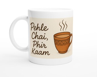 Kubek z humorem Desi, zabawny ceramiczny kubek Desi, indyjski kubek do herbaty z humorem, prezent dla brązowej dziewczyny, prezent dla południowoazjatyckiej miłośniczki chai