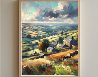 Wydruk artystyczny Yorkshire Dales | Krajobraz angielskiej wsi