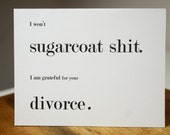 Congratulations cardDivorce Card,Funny Greeting Card,Newly Divorced,Handmade Greeting,Sorry Cards,Newly Unwed Card,Funny Break up card