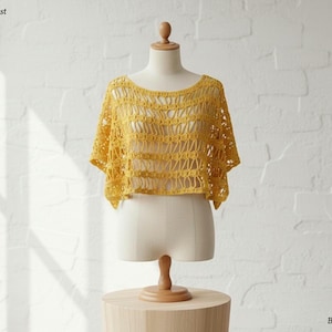 Easy Breeze Lace Crochet Top Pattern | Beginner Friendly | Mesh Top | PDF Digital Download