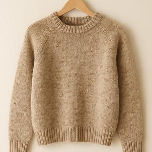 Kuscheliger Pullover Strickanleitung – Kuscheliger Raglanpullover – PDF Strickmuster – Digital Download