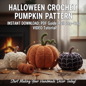 Pumpkin Crochet Pattern: Halloween Garland & Decor (PDF Download)