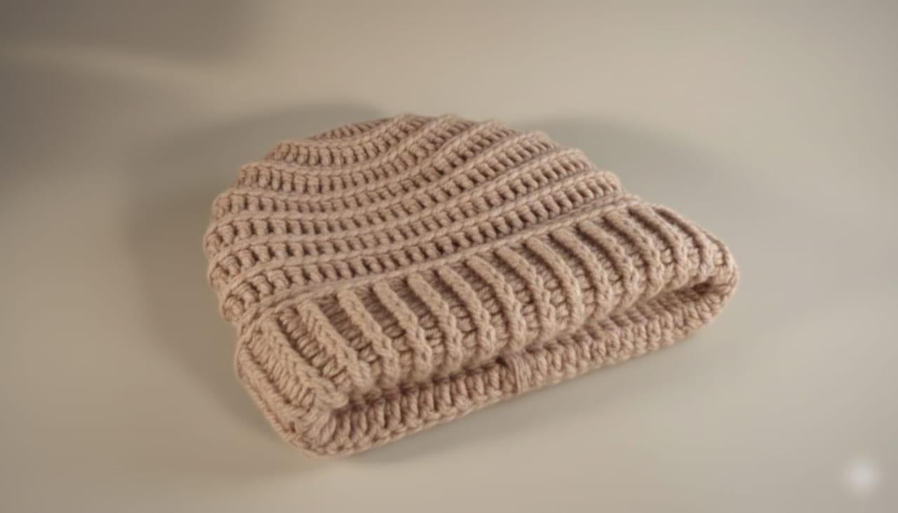 Easy Crochet Beanie Pattern PDF | Ribbed Winter Hat for Adults, Teens ...
