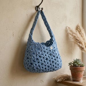 Crochet Flower Bag Pattern PDF | Boho Summer Tote Tutorial (Digital Download) image 6
